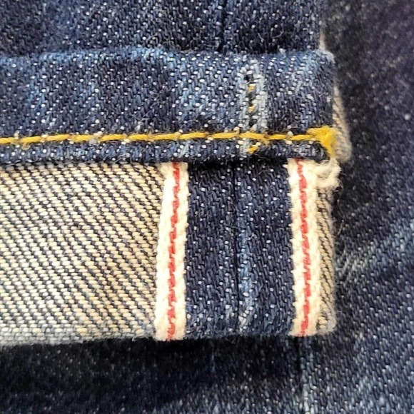 Gap 1969 Japanese Selvedge Jeans Straight Leg Slim Fit Button Fly Mens 31x30 Far - Picture 14 of 16